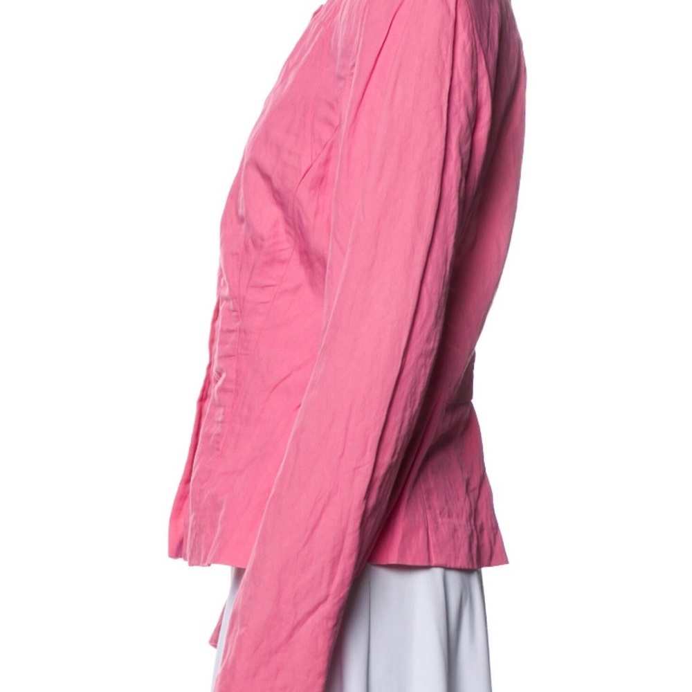 LAFAYETTE 148 New York BARBIE Pink zip front jacket, size 12, EUC - Picture 4 of 12